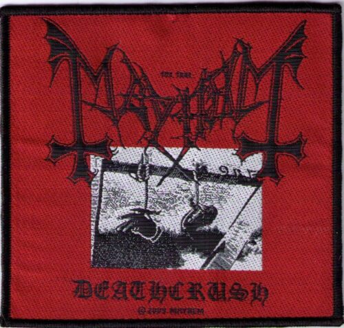 MAYHEM - DEATHCRUSH. Tygmärke Officiellt från 2009