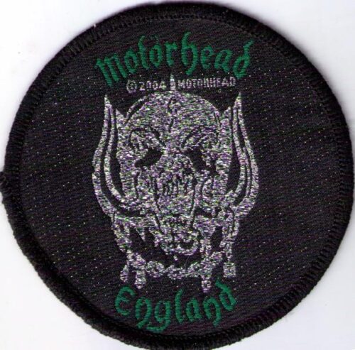 MOTÖRHEAD - ENGLAND SILVER GREEN. Tygmärke Officiellt  från 2004