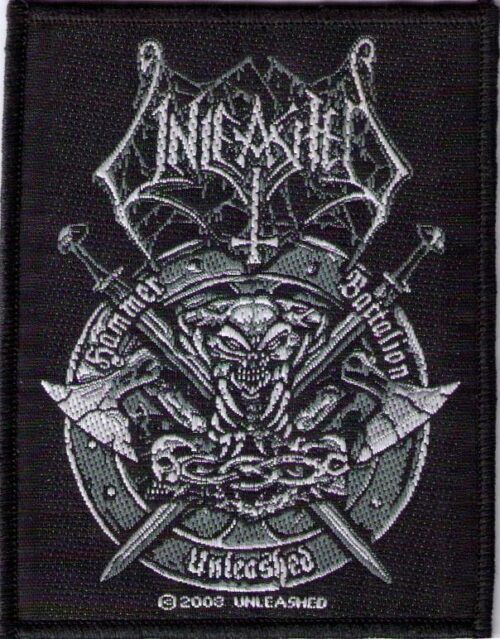 UNLEASHED - HAMMER BATALION. Tygmärke Officiellt från 2008 Samlarobjekt