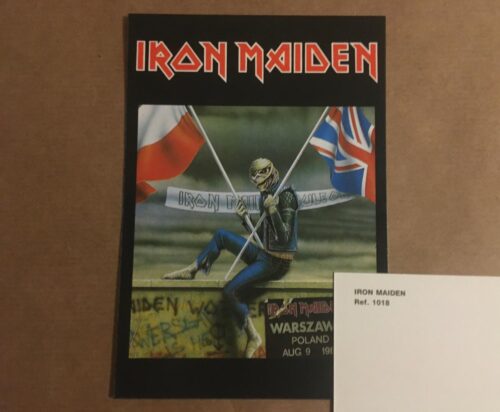 IRON MAIDEN - Vykort 1st Ref.1018 - WARSZAWA. Samlarobjekt