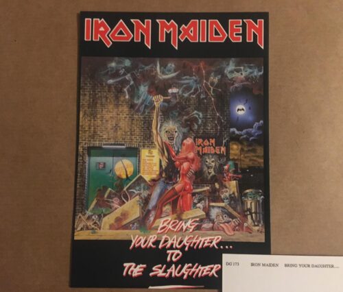 IRON MAIDEN - Vykort 1st DG173 - BRING YOUR DAUGHTER. c1990 p1993 Samlarobjekt