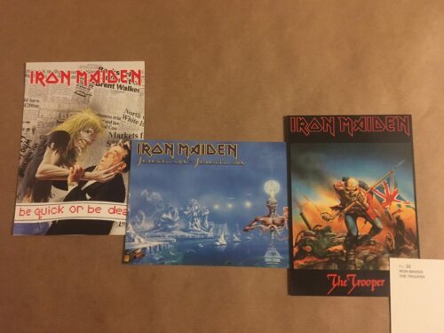 IRON MAIDEN - Vykort 3st - Be Quick, Seventh Son, The Trooper. Samlarobjekt