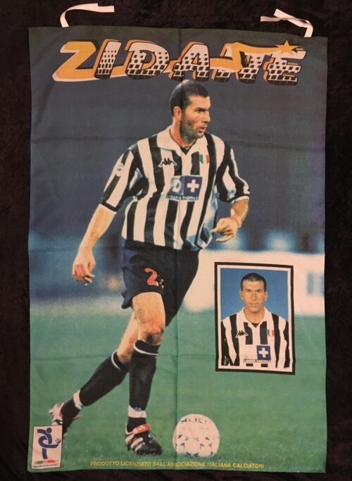 Fotbolls flagga ZIDANE Zinédine Yazid FRANSK Samlarobjekt från 1998