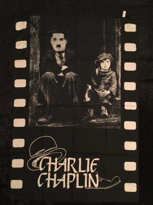 Film flagga - Charlie Chaplin mycket ovanlig gammal posterflag från 80-talet - Bild 2