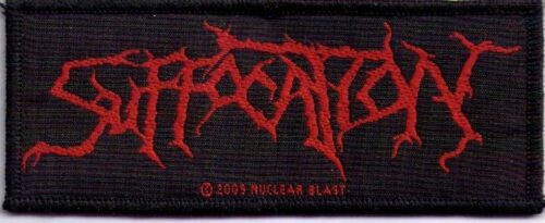 SUFFOCATION - LOGO RED. Tygmärke Officiellt från 2009