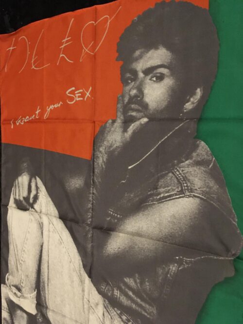 GEORGE MICHAEL  WHAM! gammal flagga från 1987 nyskick aldrig använd Samlarobjekt - Bild 4
