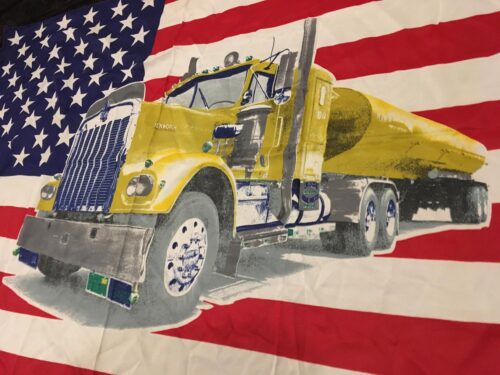 USA - TRUCK Lastbil. Posterflagga Big Size SAMLAROBJEKT från 80-talet - Bild 3