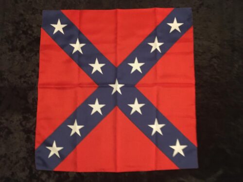 REBEL BATTLE FLAG Mini poster flagga 48cm  - Schal Sjalett Snusnäsduk Samlarobj.