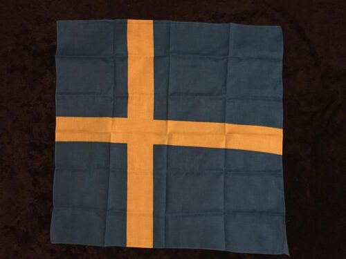 SVERIGE Mini poster flagga 54cm - Schal Sjalett Snusnäsduk BOMULL