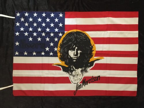 THE DOORS - JIM MORRISON USA. Poster flagga Samlarobjekt från 80-talet