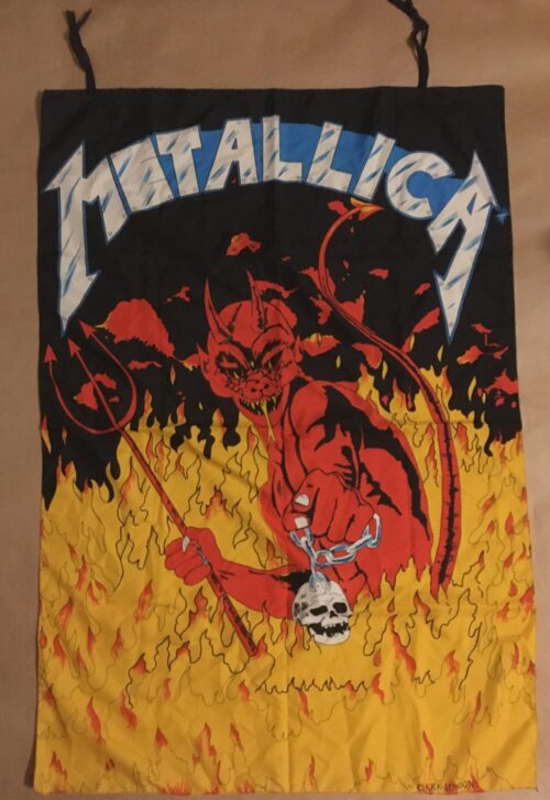 METALLICA - DEVIL & SKULL poster flagga Samlarobjekt