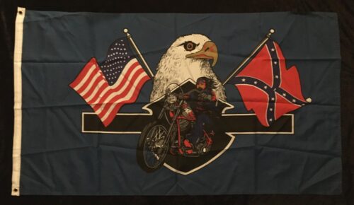 Harley - Usa flags Eagle Chopper. Poster flagga Big Size SAMLAROBJEKT 88x136cm