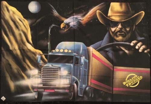 ROLLING THUNDER Poster flagga Samlarobjekt från 80-talet i nyskick - Bild 2