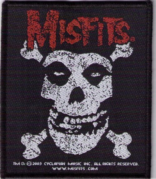MISFITS - FIEND SKULL CROSSBONES. Tygmärke Officiellt  från 2009