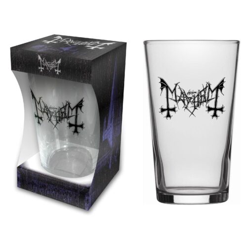 MAYHEM - LOGO. Ölglas 1st
