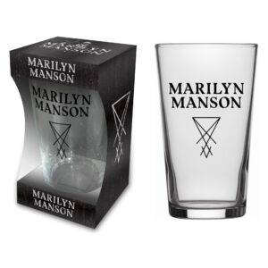 MARILYN MANSON - LOGO. Ölglas 1st