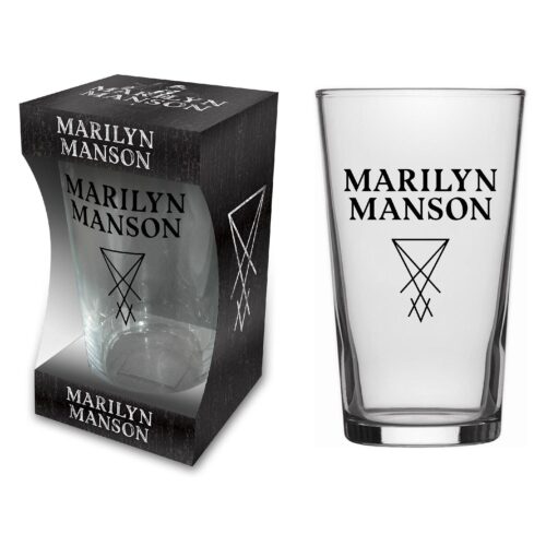 MARILYN MANSON - LOGO. Ölglas 1st