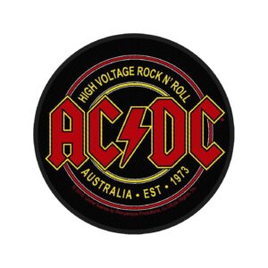 AC/DC - HIGH VOLTAGE ROCK N ROLL. Tygmärke (*2-4v.)