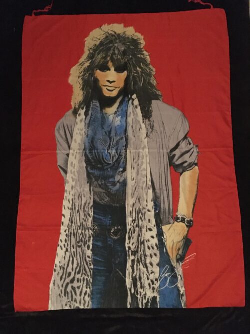BON JOVI - LONG HAIR ART Posteflagga Big size Gammalt Samlarobjekt