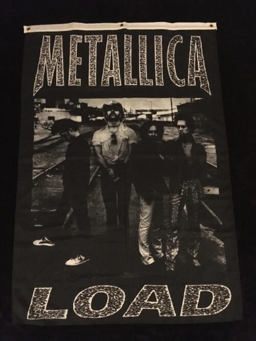 METALLICA - BLACK N WHITE LOAD. Poster flagga Big size 129x89cm Samlarobjekt