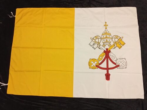 Nationsflagga - Vatikanstaten i ITALIEN  Poster flagga Big Size 137x98cm Nyskick