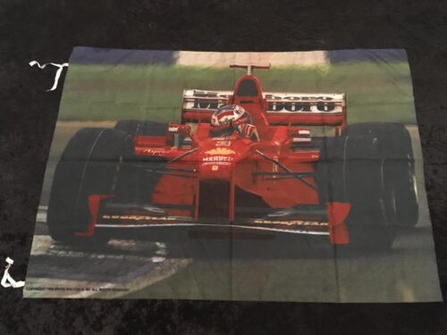 Bil Flagga röd Posterflagga Samlarobjekt från 1998 nyskick - Bild 2