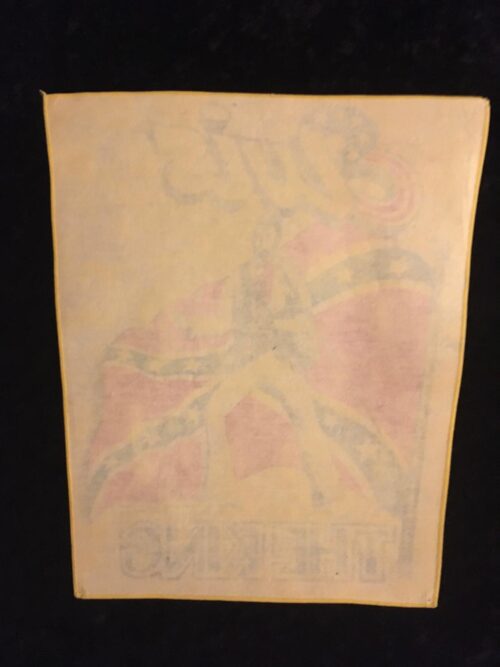 ELVIS PRESLEY - REBEL FLAG THE KING Ryggmärke från 80-talet SAMLAROBJEKT 36x31cm - Bild 3