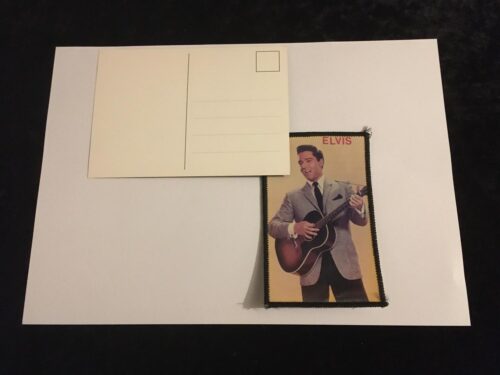 ELVIS PRESLEY - Tygmärke?/FotoPapper 8x12,5cm Gammalt Samlarobjekt