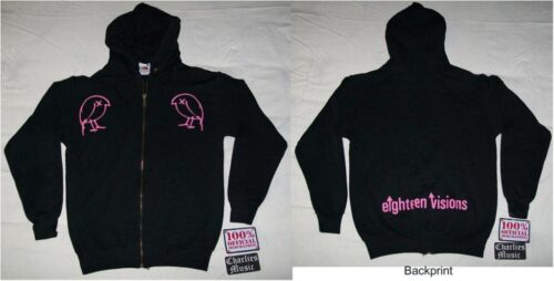 EIGHTEEN VISIONS . Small Officiell  Munkjacka Samlarobjekt med dragkedja