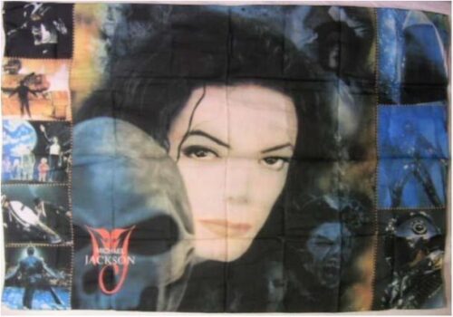 MICHAEL JACKSON - Face scull 8pict gammal flagga SAMLAROBJ.