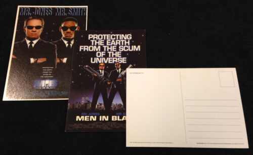 Film Men in Black - Vykort 2st Samlarobjekt Will Smith  Tommy Lee Jones