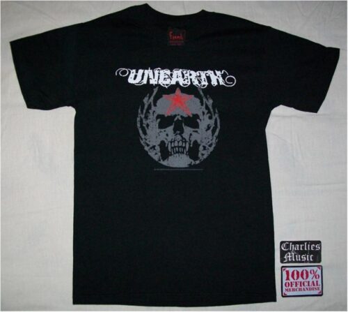 UNEARTH - Skull n Star. Medium T-shirt Officiell  Samlarobjekt från 2006