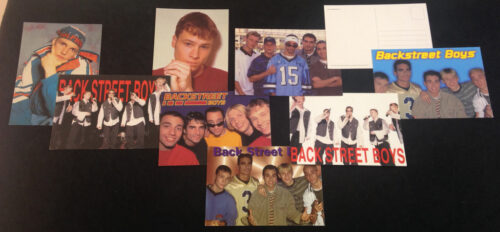 BACKSTREET BOYS lila guld - Vykort 8st Samlarobjekt