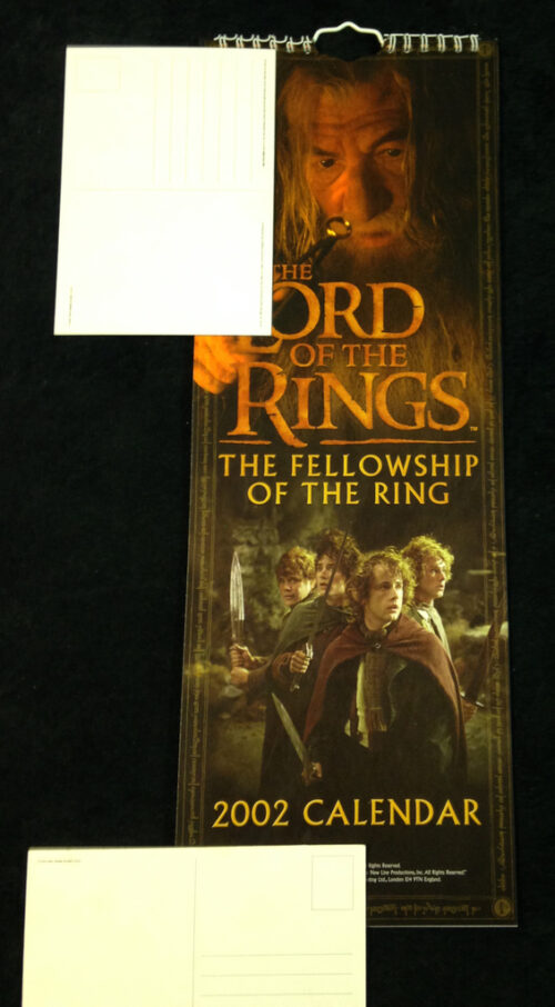 LORD OF THE RINGS - Kalender från 2002 Samlarobjekt 42cm x 15cm SAGAN OM RINGEN
