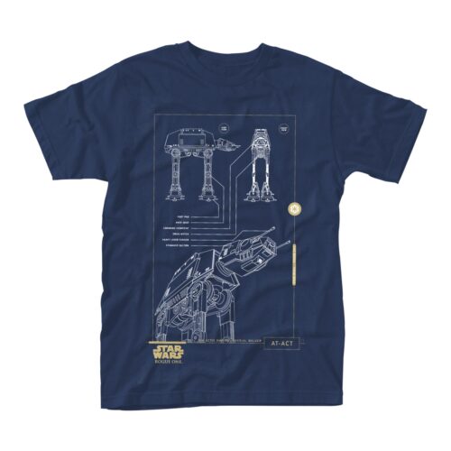 STAR WARS ROGUE ONE - BLUE PRINT AT-ACT. Small T-shirt (*2-4v.)