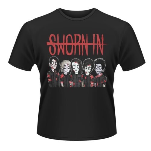 SWORN IN - ZOMBIE BAND. Large T-shirt (*2-4v.)