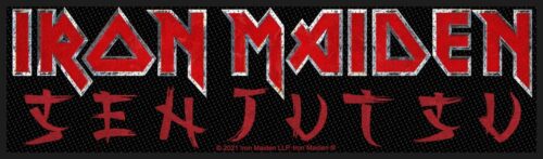 IRON MAIDEN - SENJUTSU LOGO. Tygmärke Avlång 17x5cm