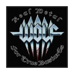 WOLF - REAL METAL. Tygmärke