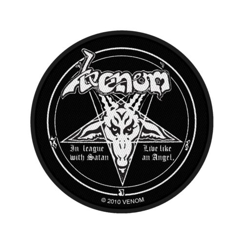 VENOM - IN LEAGUE WITH SATAN. Tygmärke