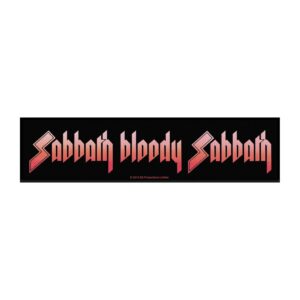 BLACK SABBATH - SABBATH BLOODY SABBATH. Tygmärke Avlång