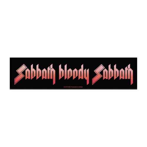 BLACK SABBATH - SABBATH BLOODY SABBATH. Tygmärke Avlång
