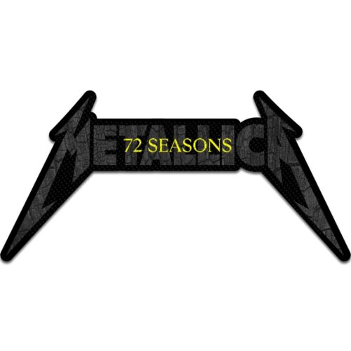 METALLICA - 72 SEASONS CHARRED LOGO CUT OUT. Tygmärke