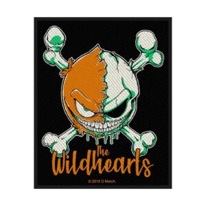 THE WILDHEARTS - GREEN SKULL. Tygmärke