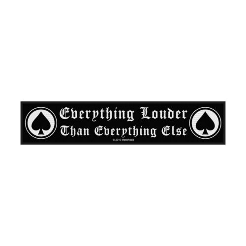 MOTORHEAD - EVERYTHING LOUDER. Tygmärke Avlång ca19x5cm 2010