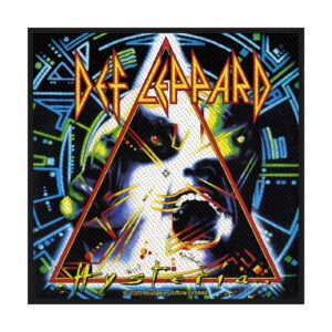 DEF LEPPARD - HYSTERIA. Tygmärke