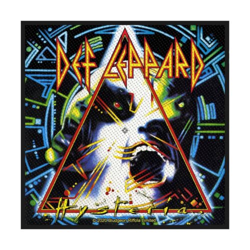 DEF LEPPARD - HYSTERIA. Tygmärke