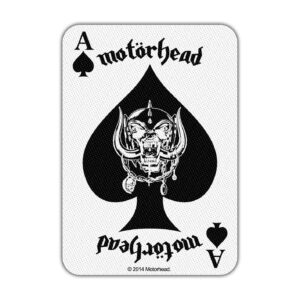 MOTORHEAD - ACE OF SPADES CARD. Tygmärke