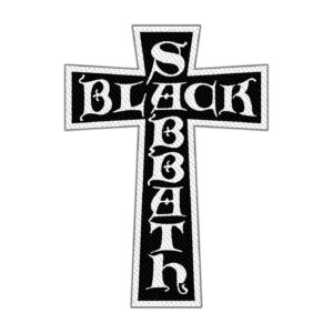 BLACK SABBATH - CROSS LOGO CUT OUT. Tygmärke