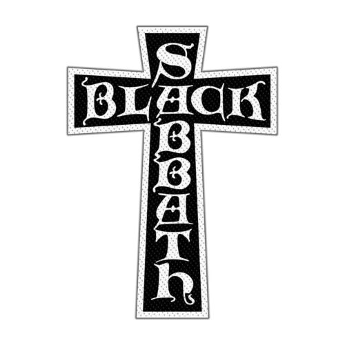 BLACK SABBATH - CROSS LOGO CUT OUT. Tygmärke