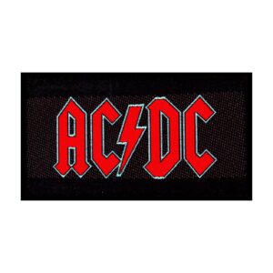 AC/DC - RED LOGO. Tygmärke